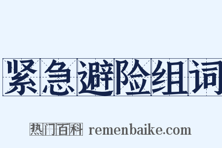 紧急避险组词是什么意思的图片